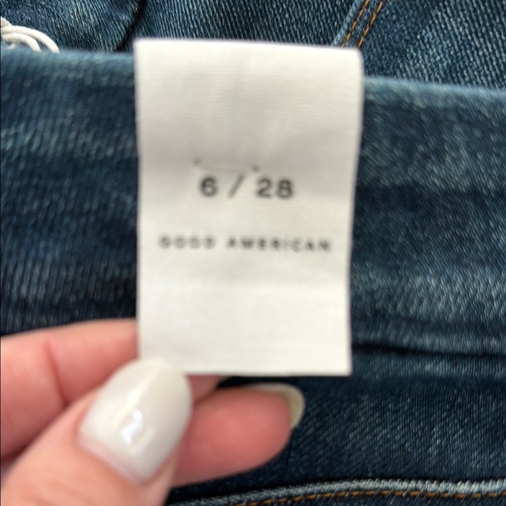 Good American Good Waist palazzo crop Dark Blue Women’s Jeans - Picture 3 of 6